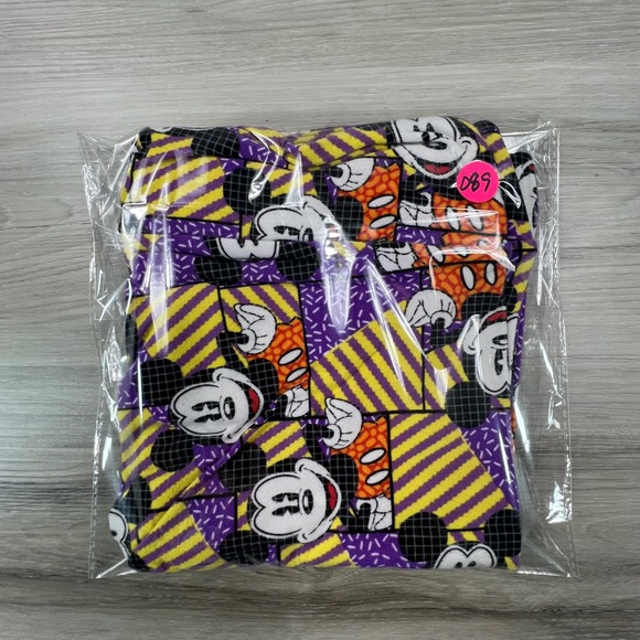 LulaRoe OS Disney Mickey‎ Mouse Halloween Patchwork Print Leggings - Picture 7 of 7